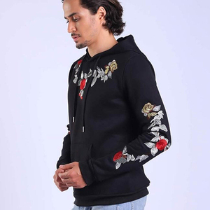 High Quality Best <b>Sale</b> Street Style Custom Embroidery Design Fleece 100% Cotton Pocket Hoodie Sweatshirts Long Sleeve Men - Product Image 3