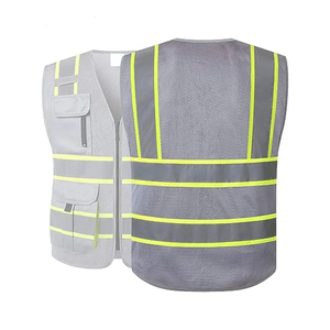 Men's Heavy Duty Winter Breathable Canvas Workwear Vest Custom Logo <b>Hi</b> <b>Vis</b> Reflective Safety Waistcoat Customizable Traffic Vest - Product Image 1