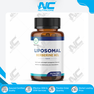 รับผลิตสินค้าภายใต้แบรนด์ของคุณเองได้ สำหรับผลิตภัณฑ์เสริมอาหารสมุนไพรปลอดจีเอ็มโอและปราศจากกลูเตน แคปซูลลิโปโซมเบอร์เบอรีน เอชซีแอล กำลังลดราคา - Product Image 3