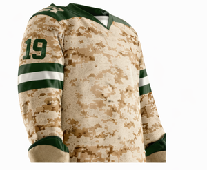 Uniforme de Hockey sobre Hielo Personalizado para Hombre, Jersey Sublimado con Camuflaje, Manga Larga, Absorbe la Humedad, para Todas las Temporadas, Talla Adulto - Product Image 3