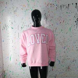 Sudadera LOVED PINK con Cuello Alto, 100% BLANCA, Apliques Bordados, Cuello Ancho, URBAN PRODUCTIONS - Product Image 3