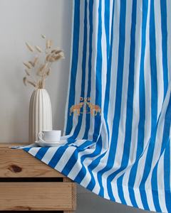 Fabricant indien, rideaux en coton imprimé rayé 100% pur, faits à la main, impression personnalisée, pour la décoration des fenêtres du salon - Product Image 3
