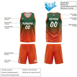 Uniformes de Baloncesto Reversibles, Pantalones Cortos y Camisetas para Hombres, Mujeres, Adultos y Jóvenes, Personalizados con Nombre, Número y Logotipo - Product Image 3