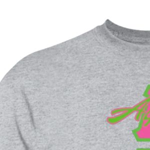 T-shirt brodé pour femme, motif vertical coloré, noir, vert, gris, rouge, blanc, rose, col rond, manches courtes, décontracté - Product Image 3