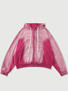 Unique <b>Pink</b> Vintage Wash Pullover Hoodies Custom Logo Clothing Unisex Boxy Fit Oversized Good Quality 100% Fleece Custom Logo - Product Image 2