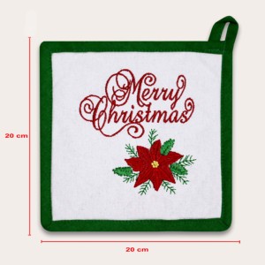 High Quality 100% Cotton Christmas Embroidery Design <b>Pot</b> <b>Holders</b> Kitchen & Tabletop Oven Use <b>Pot</b> <b>Holder</b> - Product Image 6