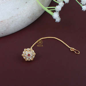 Radhika Ruby Polki Designer Fashion Bangle - Product Image 1