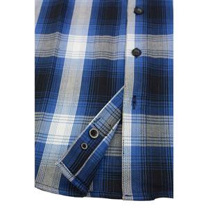 Chemise en flanelle à carreaux bleu arctique, coton doux de qualité supérieure, décontractée pour l'hiver, boutonnée, streetwear, essentielle pour la superposition - Product Image 6