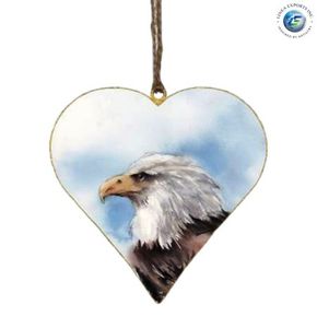 Linea Exports Inc. Adorno Colgante de Metal con Forma de Corazón para Árbol de Navidad, Diseño de Plaza de Pueblo Nevada, Artesanía Ecológica con Tamaño Personalizable - Product Image 5
