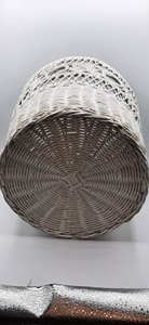 Rattan Storage Bucket Cylindrical Woven Basket Decorative Open Top Indoor Outdoor Household Use Classic Style Wastes <b>Bin</b> - Product Image 6