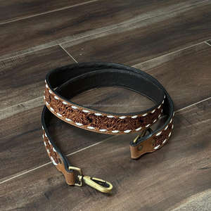 2025 nouveau Style bohême guitare acoustique sangle en cuir repoussé à la main Style occidental véritable cuir de vachette remplacement sac sangles - Product Image 6