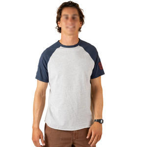 Servicio OEM ODM, Precio al por Mayor, Nuevo Diseño Moderno y Exclusivo, Calidad Premium, Último Estilo, Camisetas Raglán de Algodón Suave de Dos Tonos para Hombre - Product Image 1