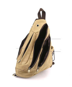 Mochila Bandolera de Lona Vintage, Bolso de Pecho Cruzado para Hombre y Mujer, Informal, para Viajes, con Múltiples Bolsillos con Cremallera - Product Image 5