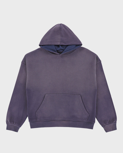 Boxy Slightly Cropped Fit 450gsm Heavyweight 100% Cotton Drop Shoulder <b>Sun</b> Fade Eco-Friendly Winter Hoodie - Product Image 2