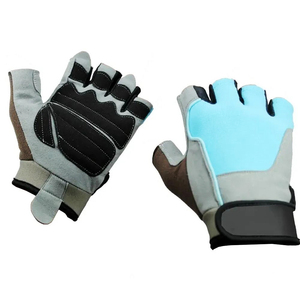 Guantes de Gimnasio ANAX SPORTS Antideslizantes para Adultos, Profesionales, de Cuero, con Cierre de Gancho y Bucle, Medios Dedos, Transpirables - Product Image 1