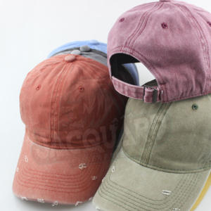 Gorras de Béisbol Deportivas Clásicas Vintage de Algodón Ajustables sin Estructura con Logotipo Personalizado al por Mayor, de Color Sólido y Efecto Desgastado - Product Image 4