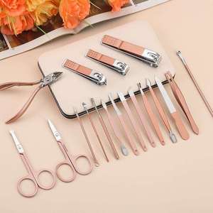 Ensemble de manucure et pédicure multifonction portable de luxe en acier inoxydable, 18 pièces, par ANAAIF ENTERPRISES - Product Image 3