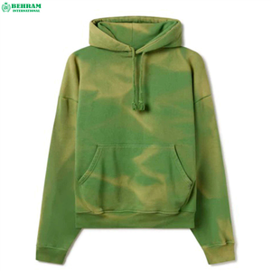 Sudadera con Capucha 100% Algodón, Felpa/Felpa Francesa, de Secado Rápido, Transpirable, Lavada con Ácido, Estilo Urbano, Desgastada, Lisa - Product Image 2