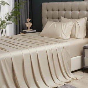 100% Organic Bamboo Fiber <b>Sheets</b> Set- Queen Size 300 Thread Count Soft Bed <b>Sheets</b> <b>Flat</b> <b>Fitted</b> <b>Sheet</b> Sets - Product Image 3