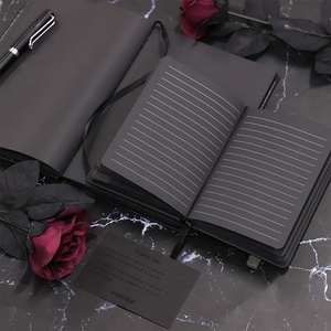 Libreta <span class=keywords><strong>Minimalista</strong></span> de Tapa Dura en Papel Negro Tamaño A5, Regalos con Diseño Personalizado, <span class=keywords><strong>Agenda</strong></span> Ejecutiva - Product Image 4