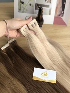 Extensiones de Cabello con Ondas de Encaje 100% Vietnamitas de Donante Virgen, Cutícula Alineada, Puntas Doblemente Cosidas, Color Claro, Adhesivas, Invisibles, Teñidas - Product Image 4