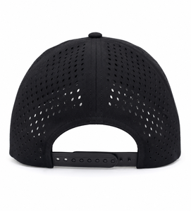 Casquette de golf personnalisée à 5 panneaux avec visière incurvée découpée au laser, fermeture snapback, chapeaux décontractés pour adultes pour les activités de plein air au printemps et en été - Product Image 4