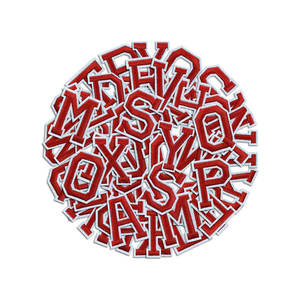 Parche de tela bordado personalizado con logo de chenilla y sarga - Product Image 4