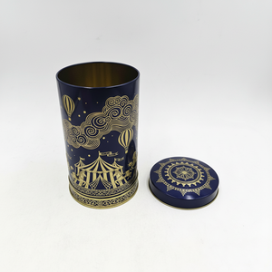 กล่องดีบุกทรงกลมลายดนตรีแบบนูน สำหรับบรรจุภัณฑ์ของขวัญคุกกี้ - Product Image 4