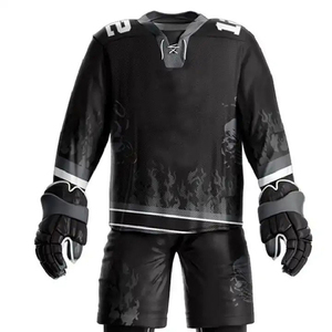 Premium Quality Breathable High Quality New Arrival Men's Adult Ice Hockey Uniform Sets 100% Polyester Eco-Friendly Quick Dry - Product Image 4