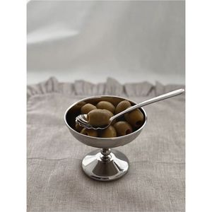 Bol à glace de luxe en acier inoxydable, mini-coupelle à apéritif dorée/argentée, bol à dessert sur piédestal en métal pour mariage, fête, traiteur - Product Image 2