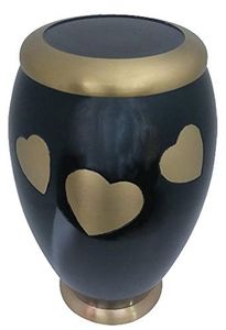 Urn luxury <b>centre</b> <b>table</b> decor matte black decor vase stylish ceremonial urn artisan memorial container decorative home accent - Product Image 2