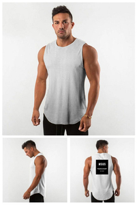 Débardeur de musculation OEM pour homme, en polyester côtelé tricoté, à compression, pour la gym et l'entraînement - Product Image 5