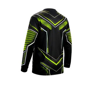 เสื้อเจอร์ซีย์เพนท์บอลแขนยาวสีเขียวดำ ลายพิมพ์แบบซับลิเมชั่น สำหรับกีฬายิงปืนกลางแจ้ง - Product Image 4
