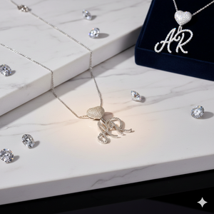 สร้อยคอเงินแท้ 925 ชุบทองคำขาวประดับเพชรแล็บโกรว์ ดีไซน์เก๋ไก๋ทันสมัย พร้อมจี้รูปหัวใจแบบฮิปฮอป สลักชื่อได้ เป็นของขวัญสำหรับแฟนสาว - Product Image 3