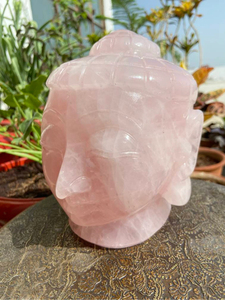 Statue de Bouddha en quartz rose sculptée à la main, sculpture en cristal, Feng Shui, religieuse, anti-anxiété, fabricant OEM ODM - Product Image 3