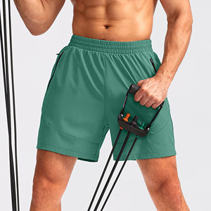 Shorts de jogging décontractés pour homme en polaire à séchage rapide, en polyester, avec taille élastique, pour la gym, la course et le sport - Product Image 3