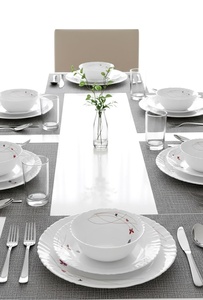 Assiettes de table en porcelaine fine à motif de dessin animé personnalisé, style classique, compatibles lave-vaisselle, écologiques, non toxiques, en gros pour mariages - Product Image 1