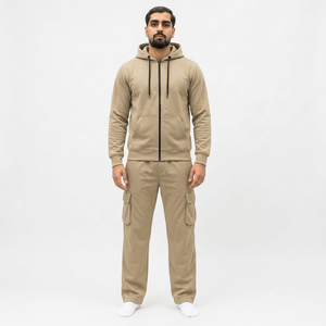 Men's <b>Burgundy</b> Hooded Reversible Breathable Heavyweight Tracksuit Full Sleeve Drawstring Closure Solid Color Casual Wear Regular - Product Image 2