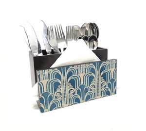 Personnalisé imprimé mars Expo cuisine Table à manger organisateur bois couverts support papier de soie porte agate conception magnésie artisanat - Product Image 1