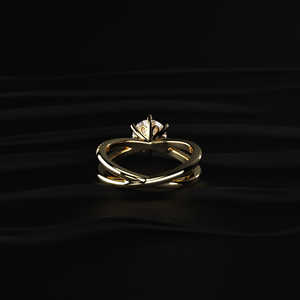 Anillo de Moissanita VVS de 2 Quilates, Redondo, Hecho a Mano, con Diseño Cruzado, Chapado en Oro de 18K, Joyería Nupcial de Lujo para Tiendas, Venta al Por Mayor - Product Image 4