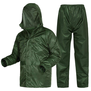 Pantalon de pluie unisexe adulte personnalisé en polyester vert imperméable à manches longues 140g, toutes saisons, pour activités de plein air – Produit le plus vendu - Product Image 3