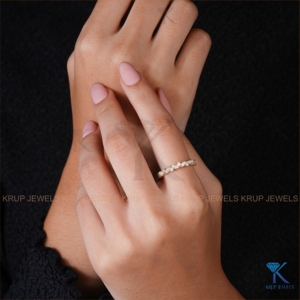 Marquise And Round Lab Grown Diamond Full Eternity Band 14K Solid Gold Anniversary <b>Stacking</b> Wedding <b>Rings</b> For Women - Product Image 5