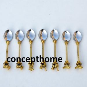 Cuillères à céréales du matin écologiques en acier inoxydable plaqué argent poli miroir, fabriquées à la main - Product Image 6