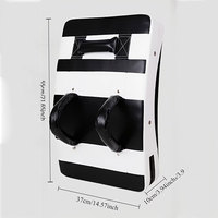 Yobenki 1pc Grand cible de pied en cuir PU pour l'entraînement aux coups latéraux de Judo, Karaté, Taekwondo, Boxe