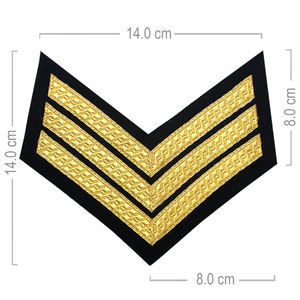 Chevrons d'uniforme en tissu satiné faits à la main, personnalisés, sans sangle, haute qualité, vente chaude, service OEM, prix de gros - Groupe NANBA - Product Image 4