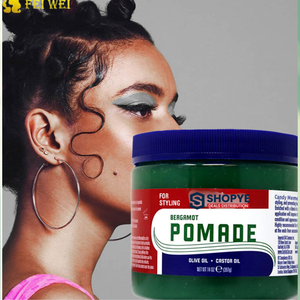 Hot Sale Bergamot Hair Pomade with Olive & Castor Oil Strong Hold High Shine for Waves <b>Braids</b> All Hair Types - Product Image 2