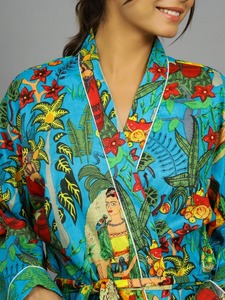 Robe de nuit en coton à motif floral, taille unique - Product Image 2