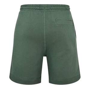 Pantalones cortos Bermuda de algodón gris para hombre con cintura con cordón y estampado de cadena estilo casual - Product Image 4