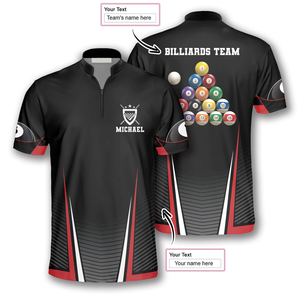 เสื้อบิลเลียดแบบสั่งทำขายส่งราคาพิเศษ พร้อมกระเป๋า ผ้าโพลีเอสเตอร์ 100% ระบายอากาศได้ดี แขนสั้น - Product Image 3