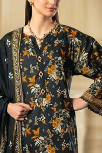 Ensemble Kurta traditionnel en coton pour femmes, imprimé floral, longueur cheville, avec dupatta, coupe ample, tenue décontractée, style Inde Pakistan, automne - Product Image 3